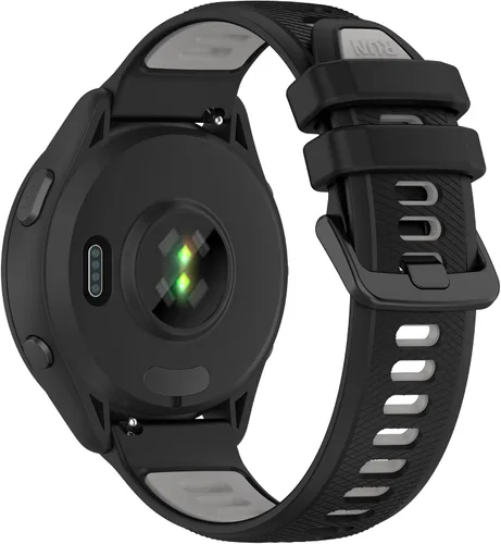 Vista 2 de Compatible con Garmin Forerunner 265S 255S Correas de reloj, correas de repuesto de silicona duraderas de liberación rápida de 18mm. Compatible