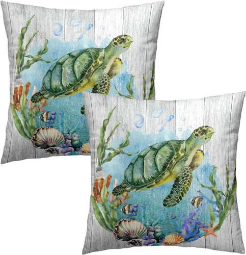 Vista 105 de Giwawa Juego de 2 fundas de almohada decorativas con diseño floral de girasol de 16 x 16 pulgadas, fundas de cojín decorativas para el hogar, sofá