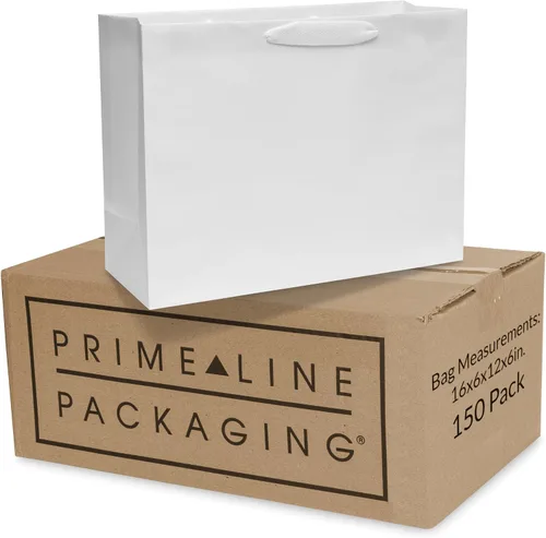 Vista 11 de Prime Line Packaging Bolsas de Regalo de Papel Kraft, Mini Bolsas de Regalo de Papel con Asas para Baby Showers, Bautizo, Bodas, Fiestas, Recuerdos