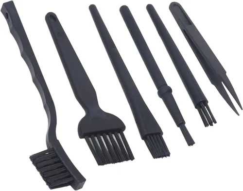 Vista 7 de Cepillo de teclado portátil antiestático, cepillo de limpieza electrónica con pinzas, cepillo antiestático, aspiradoras de computadora