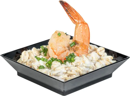 Vista 9 de Restaurantware Mini platos de degustación de 2.5 x 2.5 pulgadas, 100 platos cuadrados desechables de plástico, platos de plástico negro duraderos