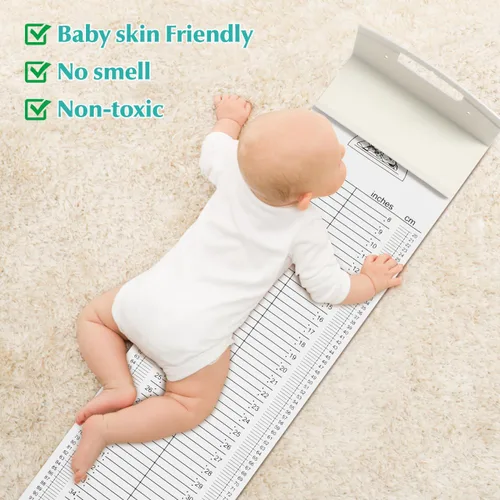 Vista 2 de iplusmile Tapete de medición de altura para bebés, tabla de altura de infantómetro para recién nacidos, niños pequeños y bebés, tabla de crecimiento