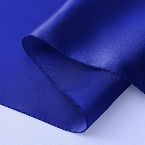 Vista 7 de Horbaunal - Juego de 24 caminos de mesa de satén azul real de 12 x 108 pulgadas, caminos de mesa suaves para bodas, banquetes, fiestas de cumpleaños