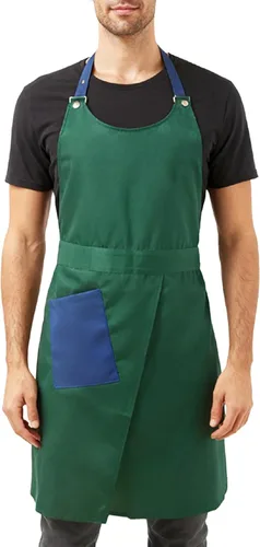 Vista 11 de Tanto hombres como mujeres chefs pueden utilizar delantales de bolsillo, adecuados para cocinar en la cocina, hornear, pintar, cuello redondo