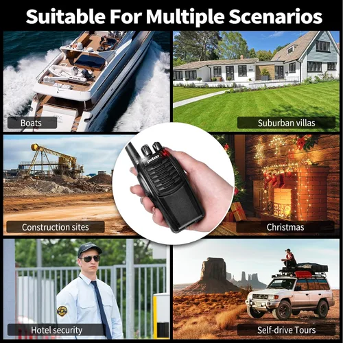 Vista 6 de pxton Walkie talkies S1 para adultos con auriculares y batería recargable de iones de litio de 1500 mAh, walkie talkie tiene VOX, TOT, alarma