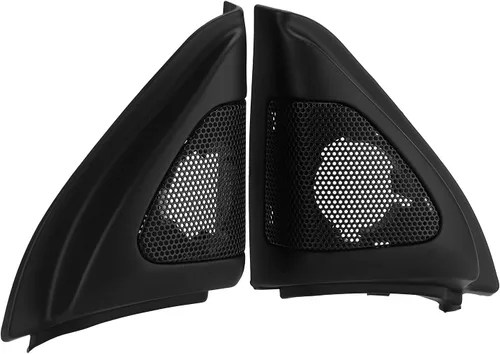 Vista 6 de Fydun 1 par de cubierta de altavoz de la puerta del coche de audio tweeter ajuste negro altavoz decoración reemplazo para 2003-2006