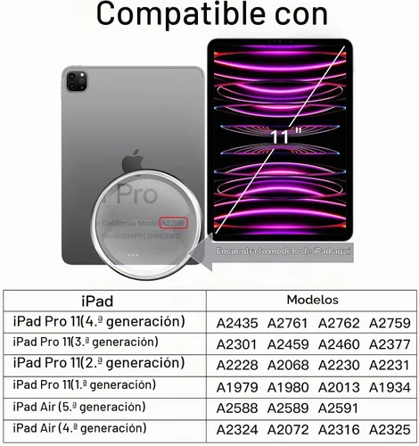 Vista 2 de JETech Protector de pantalla de papel para iPad Pro 11" 4/3/2/1, Air 5/4