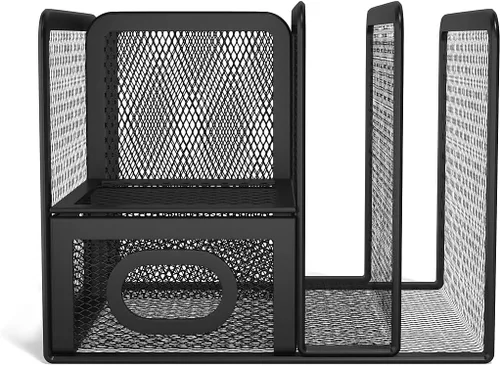 Vista 4 de Tru Red Tr57532-Cc - Soporte para accesorios de malla de alambre (5 compartimentos), color rojo mate