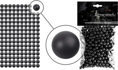 Vista 10 de . Pelotas de goma reutilizables para pistolas de paintball, 43 o 0.50 o 0.68 Cal