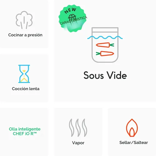 Vista 2 de CHEF iQ Olla a Presión Inteligente con WiFi y Báscula Incorporada - Multicocina 10 en 1 Fácil de Usar con Más de 500 Recetas Guiadas - Olla