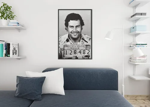 Vista 7 de Póster de Pablo Escobar de Mugshot El Patrón, famosos Narcos de Medellín, Cartel de Medellín, 12 x 18 pulgadas