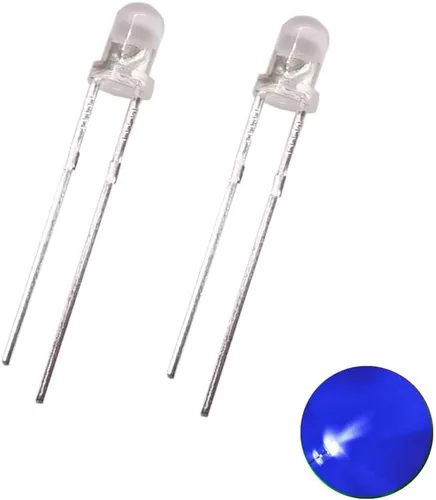 Vista 5 de F3 - Lámpara de luz LED ultra brillante de 0.118 in (0.118 in), color verde, amarillo/azul/blanco/rojo/UV, 395 nm, diodo emisor (rosa 100 ppcs)