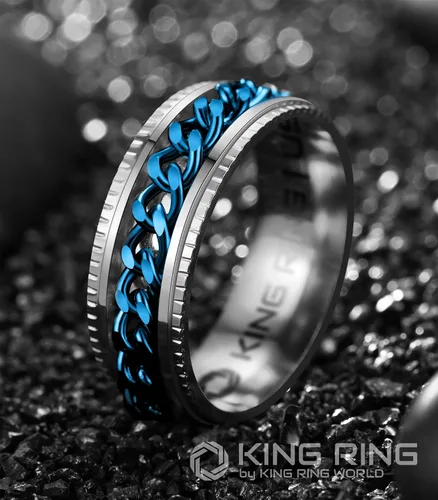 Vista 2 de King Ring Anillos Super Spinner de 0.315 in Segunda edición de anillos de acero inoxidable premium para hombres y mujeres Diseñado en Estados