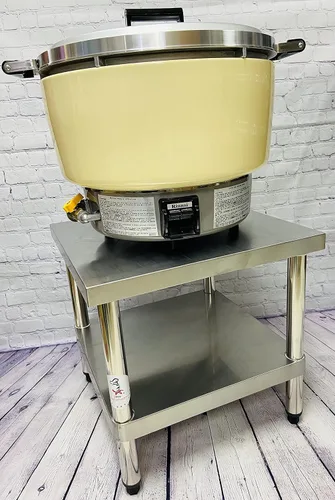 Vista 6 de Mesa de acero inoxidable para olla de arroz de gas 20 "pulgadas x 20 pulgadas