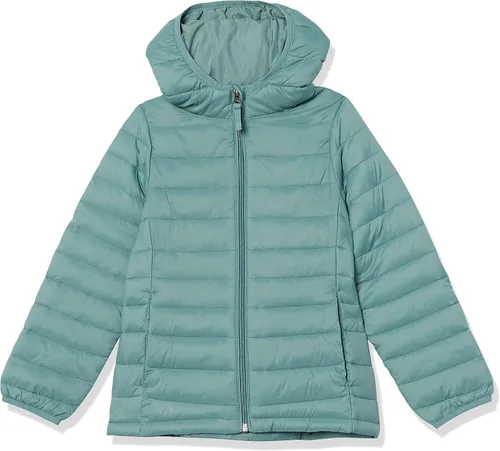 Vista 11 de Amazon Essentials Chaqueta acolchada con capucha ligera y resistente al agua para niñas y niños pequeños Negro