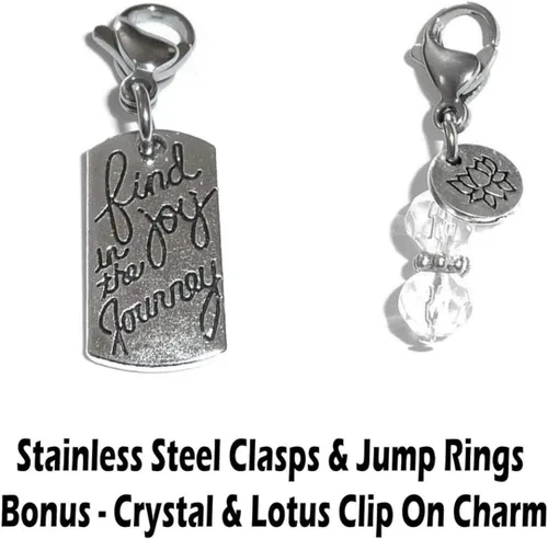 Vista 2 de Dije de clip, construye tu propia pulsera, bolso, bolso, bolso, mensaje, inspirador, llavero, tirador de cremallera, joyería