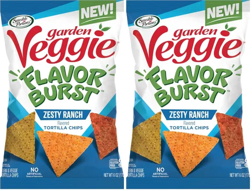 Vista 14 de Sensible Portions Garden Veggie Flavor Burst Tortilla Chips, Nacho, 6 onzas (paquete de 6)