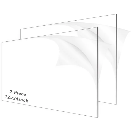 Vista 19 de 4 piezas de láminas acrílicas de 1/8" de grosor (3mm), plexiglás fundido transparente de 18" x 24" con papel protector para letreros, proyectos