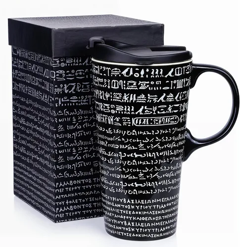 Vista 12 de Taza de viaje de cerámica de 17 onzas con tapa y caja de regalo, taza de café cardenal de arte popular, taza de té de porcelana de pájaro