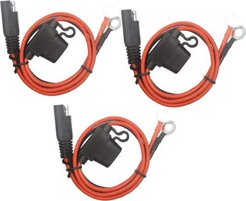 Vista 10 de Cable de terminal de anillo tórico – Conector SAE de 2 pies, enchufe SAE a cable cargador de batería, adaptador de extensión de arnés de terminal
