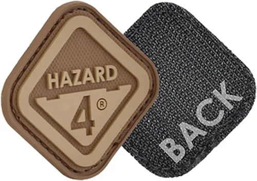 Vista 3 de HAZARD 4 Parche de moral en forma de diamante con logotipo de la empresa - Negro Negro/Gris
