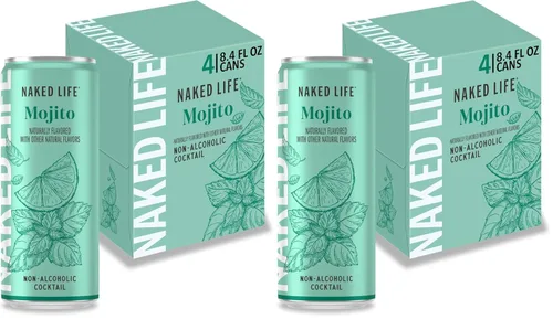 Vista 12 de Naked Life Bebidas sin alcohol, Classic G&T - Licores sin alcohol bajos en calorías con cero azúcar - Latas de 8.4 onzas líquidas, paquete de 4