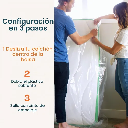 Vista 2 de Linenspa 2 paquete colchón bolsa para mudanza y el almacenamiento