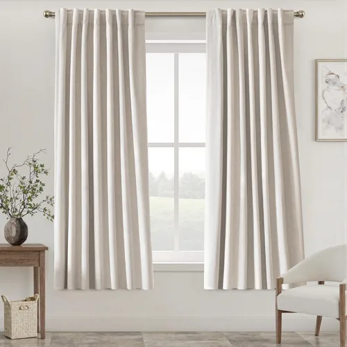 Vista 46 de UHITECH Short Blackout Curtains for Bedroom 24 Inch Long 2 Panels, Beige