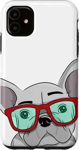 Vista 8 de French Bulldog Cute Glasses Frenchie Case for iPhone 17