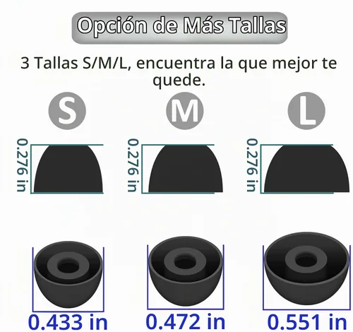 Vista 3 de 6 pares de almohadillas compatibles con Pixel Buds Serie A, auriculares de silicona de repuesto, accesorios de ala compatibles con Google Pixel Buds