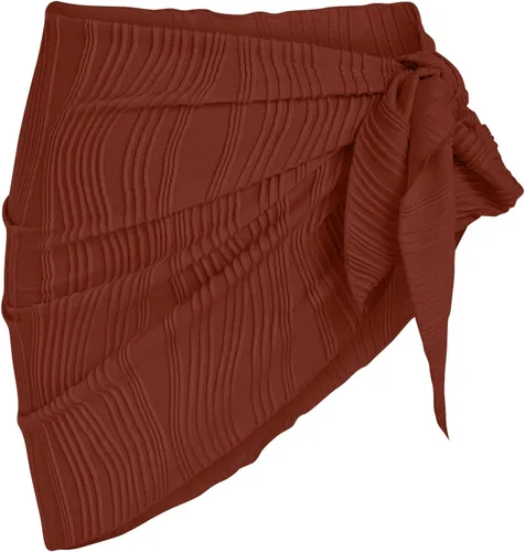 Vista 65 de ZAFUL - Pareo de mujer, pareo de playa, pareo transparente para bikini, pareo de gasa para traje de baño 0- Café