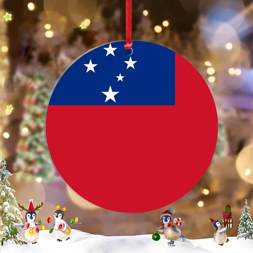 Vista 18 de Adorno de bandera de Seychelles para decoración de árbol de Navidad, recuerdo de la ciudad del país de Seychelles, adornos de Navidad personalizados