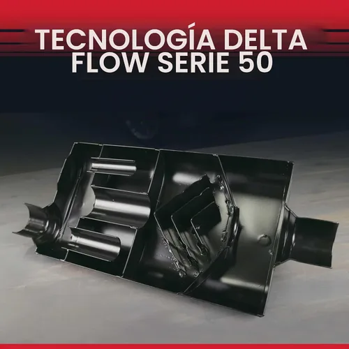 Vista 9 de Flowmaster 943050 50 silenciador Delta Flow con entrada 3.00 y salida 3.00, sonido moderado. Sonido moderado, acero aluminizado de calibre 16