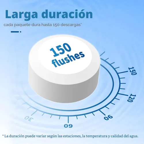 Vista 7 de Tabletas limpiadoras de inodoro Vacplus 30 UNIDADES, limpiadores automáticos de inodoro con blanqueador para desodorizar y desincrustar, limpiador
