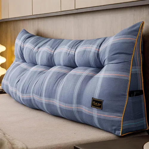 Vista 13 de Funda de almohada triangular grande para cabecero tamaño Queen, cojín para cabecero y respaldo, soporte de posicionamiento, almohada de descanso