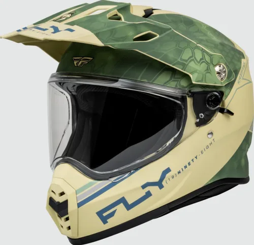 Vista 13 de Fly Racing Casco Trekker sólido (blanco, talla XL)