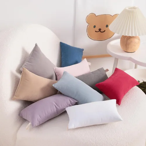 Vista 4 de FLXXIE Tiny Pillows, microfibra alternativa de plumón 11 x 7 pulgadas, gris Gris Oscuro