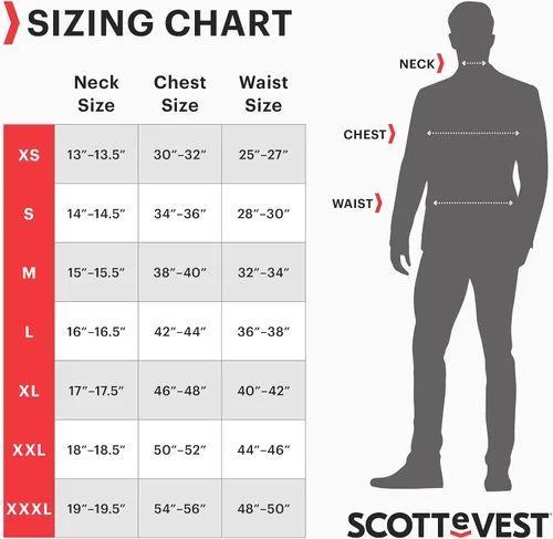Vista 4 de SCOTTeVEST Pack - Chaqueta rompevientos para hombre, 19 bolsillos ocultos, abrigo ligero repelente al agua para viajes y más