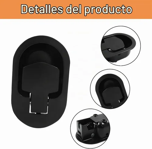 Vista 3 de Biaungdo Manija reclinable de aluminio negro, pieza de tracción de palanca