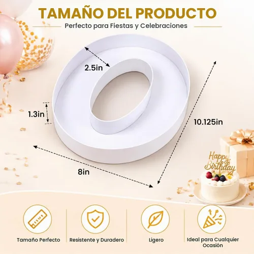 Vista 3 de Caja Contenedora de Dulces Rellenables de Cartón de 10" con Números Mache de Fresas Cubiertas de Chocolate (Blanco, 0)