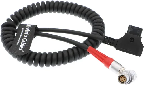 Vista 6 de Alvin's Cables RED Komodo-X Cable de alimentación para RED DSMC2 Epic Scarlet D-Tap a 6 pines hembra ángulo recto cable para DJI Ronin 4D 1M/39.4