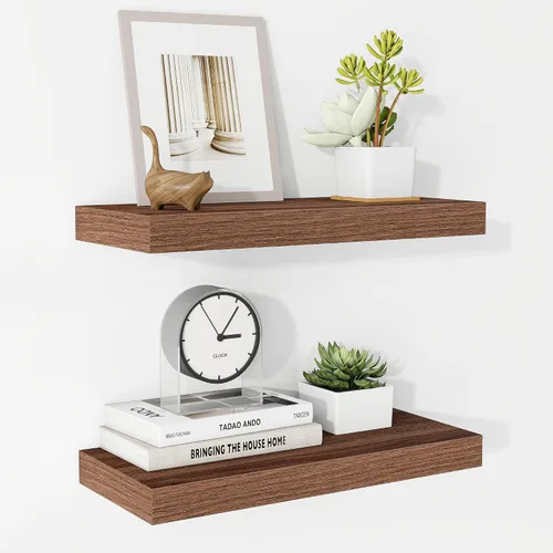 Vista 43 de Fun Memories Estantes flotantes – Estante de pared de 9.3 pulgadas de profundidad para decoración y almacenamiento – Estantería de exhibición