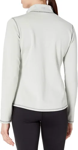 Vista 2 de Cutter & Buck Suéter de solapa reversible de 50+ UPF para mujer, Gris