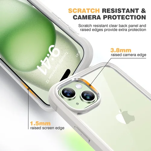 Vista 982 de DIACLARA - Funda transparente compatible con iPhone XR 6.1 pulgadas 2018