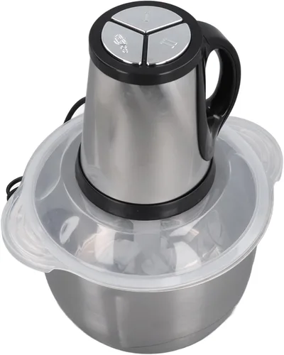 Vista 8 de Procesador de alimentos, 5L de alta capacidad, picadora eléctrica de alimentos para carne, picadora eléctrica de verduras con 5 cuchillas de acero