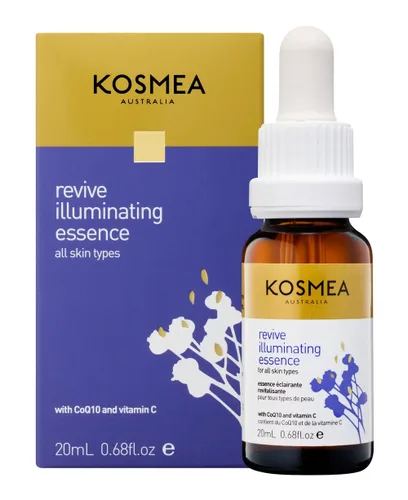 Vista 3 de Kosmea Revive Illuminating Essence - Aceite facial hidratante para todo tipo de piel, 0.7 fl oz, aceite facial superfino Aceite de vitamina C