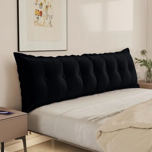 Vista 26 de WOWMAX Almohada rectangular para cabecero, almohada para respaldo de cama, almohada para sentarse en la cama, almohada de apoyo para la espalda