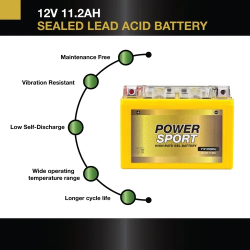 Vista 3 de ExpertPower YTZ12S/YTZ14S - Batería de gel de 12 V, 11.2 Ah, 200 CCA para motocicleta CCA CBR1100XX, NC750X, VFR1000F Super Hawk, XT1200Z Super
