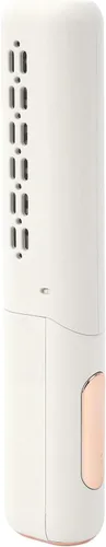 Vista 6 de Mini alisador de pelo recargable inalámbrico, cepillo de peine portátil con 3 temperaturas ajustables para todo tipo de cabello (caqui)