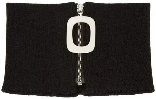 Vista 3 de YEKEYI Collar falso de punto desmontable con solapa y cremallera para mujer